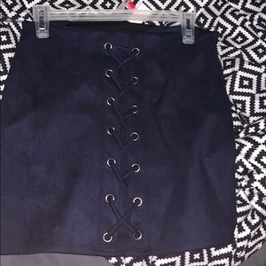 blue skirt